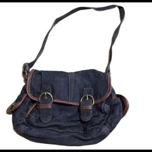 Black Denim Crossbody Bag